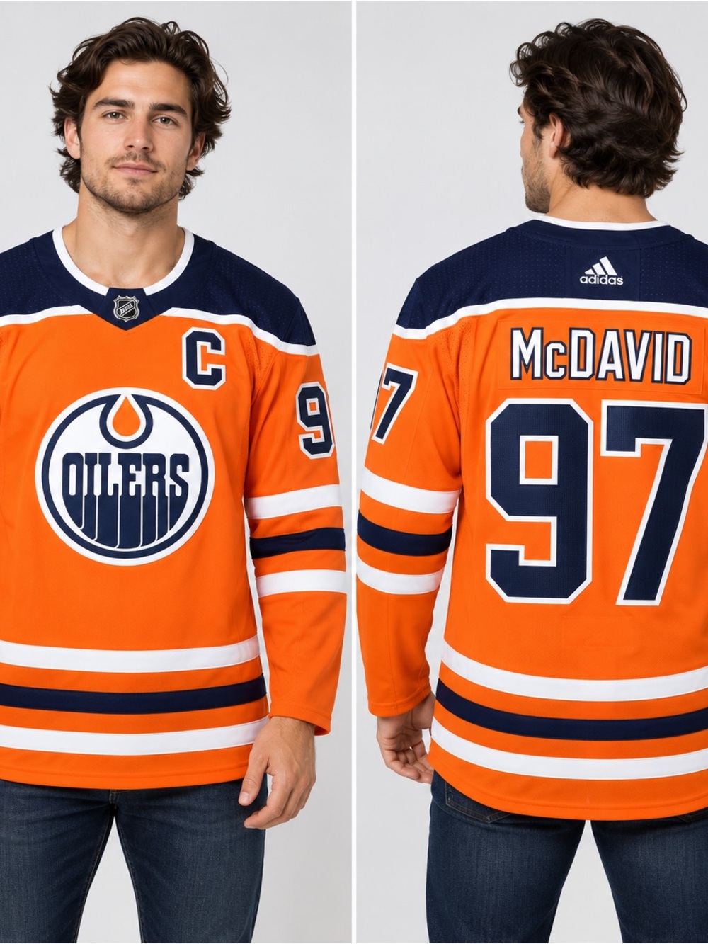Edmonton Oilers McDavid Jersey size 46 Adidas